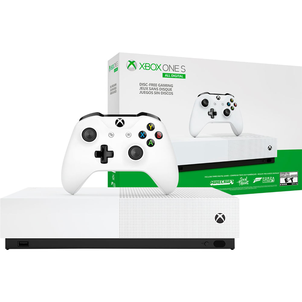 Console Microsoft Xbox One S 1TB All Digital Edition, Minecraft, Fornite,  Sea of Thieves - Fujioka